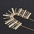 Brushed/Polished Gold Bar Necklace - 38cm Length/ 8cm Extension - view 8
