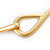 Brushed Gold 'Loop' Choker Necklace With T-Bar Closure - 33cm Length - view 11