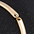 Brushed Gold 'Loop' Choker Necklace With T-Bar Closure - 33cm Length - view 6