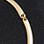 Brushed Gold 'Circle' Choker Necklace With T-Bar Closure - 33cm Length - view 10