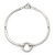 Brushed Silver 'Circle' Choker Necklace With T-Bar Closure - 33cm Length - view 10