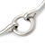 Brushed Silver 'Circle' Choker Necklace With T-Bar Closure - 33cm Length - view 11