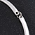 Brushed Silver 'Circle' Choker Necklace With T-Bar Closure - 33cm Length - view 5