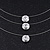 3 Strand Wire Floating CZ Magnetic Necklace In Silver Plating - 38cm Length - view 5