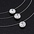 3 Strand Wire Floating CZ Magnetic Necklace In Silver Plating - 38cm Length - view 6