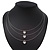 3 Strand Wire Floating CZ Magnetic Necklace In Silver Plating - 38cm Length - view 3