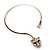 Unique Swarovski Crystal 'Leopard' Collar Necklace In Burn Gold Plating - 39cm Length - view 7