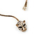Unique Swarovski Crystal 'Leopard' Collar Necklace In Burn Gold Plating - 39cm Length - view 9
