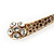 Unique Swarovski Crystal 'Leopard' Collar Necklace In Burn Gold Plating - 39cm Length - view 10