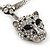 Unique Swarovski Crystal 'Leopard' Collar Necklace In Burn Silver Plating - 39cm Length - view 3