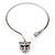 Unique Swarovski Crystal 'Leopard' Collar Necklace In Burn Silver Plating - 39cm Length - view 4