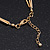 3 Strand Textured Ball Necklace In Gold Plated Metal - 40cm Length/ 5cm Length - view 5