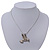 Burn Silver Diamante 'Bird' Pendant Necklace - 38cm Length/ 8cm Extension - view 3