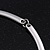 Brushed Silver 'Loop' Choker Necklace With T-Bar Closure - 33cm Length - view 9