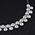 Polished/Matt Silver Tone Diamante Bead Wire Necklace - 36cm Length/ 7cm Extender - view 4