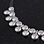 Polished/Matt Silver Tone Diamante Bead Wire Necklace - 36cm Length/ 7cm Extender - view 5