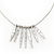 Silver Plated Hammered Bars/Beads Necklace - 38cm Length/ 8cm Extension - view 6