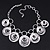 Silver Plated Hammered Circle Charm Necklace - 38cm Length/ 8cm Extension - view 2
