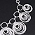 Silver Plated Hammered Circle Charm Necklace - 38cm Length/ 8cm Extension - view 3