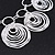 Silver Plated Hammered Circle Charm Necklace - 38cm Length/ 8cm Extension - view 4