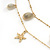 Two Row Gold Plated Sea Charm Necklace - 44cm Length/ 9cm Extension - view 5