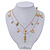 Two Row Gold Plated Sea Charm Necklace - 44cm Length/ 9cm Extension - view 2