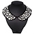 Black Fabric Jewelled Peter Pan Collar Necklace With Silk Ribbons - Adjustable - view 4