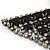 Clear Crystal/ Black Jewelled Peter Pan Collar Necklace In Gun Metal Finish - 36cm Length/ 11cm Extension - view 5