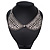 Clear Swarovski Crystal Peter Pan Collar Necklace In Silver Plating - 36cm Length/ 11cm Extension - view 8