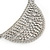 Clear Swarovski Crystal Peter Pan Collar Necklace In Silver Plating - 36cm Length/ 11cm Extension - view 7