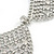 Clear Swarovski Crystal Peter Pan Collar Necklace In Silver Plating - 36cm Length/ 11cm Extension - view 4