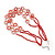 Multistrand Red Shell Circle Necklace In Silver Finish - 46cm Length/ 4cm Extender - view 6