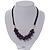 Chameleon Purple Cluster Glass Bead Black Suede Necklace In Silver Plating - 40cm Length/ 7cm Extender - view 2