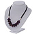 Chameleon Purple Cluster Glass Bead Black Suede Necklace In Silver Plating - 40cm Length/ 7cm Extender - view 6