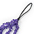 Multistrand Purple Glass Bead Necklace - 44cm Length - view 5