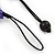Multistrand Purple Glass Bead Necklace - 44cm Length - view 3