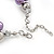 Purple/Mirrored Metallic Bead Cluster Choker Necklace - 38cm Length/ 5cm Extension - view 4