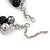 Black/Metallic/Grey Bead Cluster Choker Necklace - 38cm Length/ 5cm Extension - view 5
