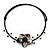 Black/Grey Shell Flower Flex Wire Choker Necklace - Adjustable - view 5