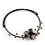 Black/Grey Shell Flower Flex Wire Choker Necklace - Adjustable - view 7