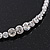 Clear Swarovski Crystal Faux Pearl Flex Choker Necklace In Rhodium Plating - Adjustable - view 5