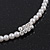 Clear Swarovski Crystal Faux Pearl Flex Choker Necklace In Rhodium Plating - Adjustable - view 6