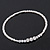 Clear Swarovski Crystal Faux Pearl Flex Choker Necklace In Rhodium Plating - Adjustable - view 7
