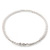 Clear Swarovski Crystal Faux Pearl Flex Choker Necklace In Rhodium Plating - Adjustable - view 2