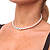 Clear Swarovski Crystal Faux Pearl Flex Choker Necklace In Rhodium Plating - Adjustable - view 9