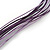 Violet/Purple Statement Diamante Charm Pendant Cord Necklace In Bronze Metal - 38cm Length/ 7cm Extension - view 5