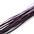 Violet/Purple Diamante Vintage Flower Pendant On Cotton Cords Necklace In Bronze Metal - 38cm Length/ 7cm Extension - view 4