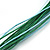 Teal Green Diamante Vintage Flower Pendant On Cotton Cords Necklace In Bronze Metal - 38cm Length/ 7cm Extension - view 5