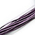Vintage Violet/Purple Diamante 'Cross' Pendant Necklace On Cotton Cords In Bronze Metal - 38cm Length/ 7cm Extension - view 5