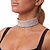 10-Row Swarovski Crystal Choker Necklace (Silver&Clear) - 29cm Length/ 16cm Extension - view 4